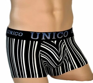 Mundo Unico Men's LOW TRUNK Boxer Brief Size M Underwear black WHITE - Picture 1 of 3