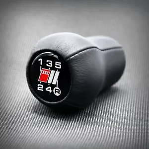 AUDI S SPORT 5 SPEED LEATHER SHIFT KNOB S2 A6 S6 C5 A4 S4 B5 A8 D2 B2 80 100 200 - Foto 1 di 4