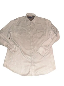 Roper Camicia con bottoni a pressione uomo XL ecopelle scamosciata marrone - Foto 1 di 7