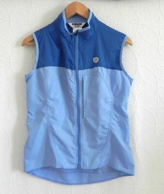 Pearl Izumi Cycling Vest Multi-Blue Full Zip Zip Pockets High Neck Size M - Image 1 of 4