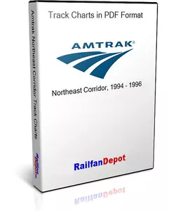 Amtrak Nordostkorridor Spurkarten 1996 - PDF auf CD - RailfanDepot - Bild 1 von 4