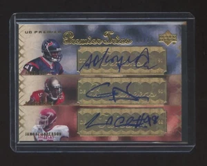 2007 UD TRIPLE RC AUTOGRAPH #ED 06/20 GAINES ADAMS-JAMAAL ANDERSON-AMOBI OKOYE - Picture 1 of 2