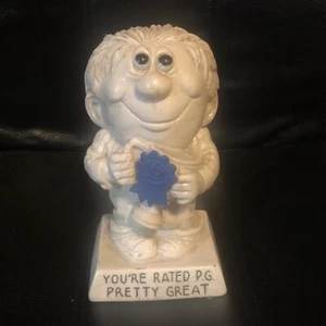 Vintage Gift Trophy You're Rated PG Pretty Great 1974 Berrie & Co. Sillisculpt - Picture 1 of 11