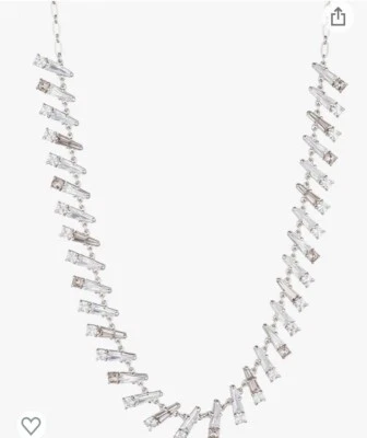 NUEVO CON ETIQUETAS Collar Carolee Tono Plata Novias Ruborizadas Todo Alrededor 16” X538 Foto 1 de 4