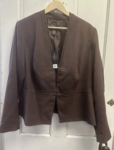 NWT Lane Bryant Tailored Brown Blazer Jacket Size 22 - Picture 1 of 6