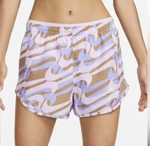 Womens Nike Tempo Luxe Run Running Shorts Logo Print Size Medium - Picture 1 of 3