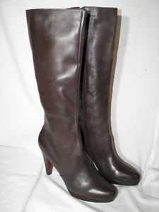 Nuevas Botas Colin Stuart Marrón Oscuro Cuero Cremallera Plataforma 10B Victoria's Secret - Imagen 1 de 7