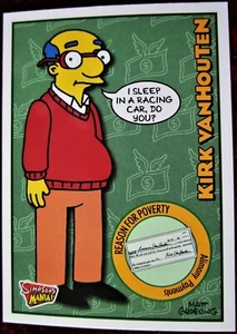 THE SIMPSONS - SIMPSONS MANIA! - Card #20 - "KIRK VAN HOUTEN" - INKWORKS 2001 - Picture 1 of 2