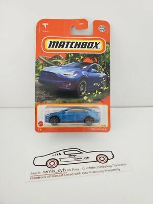 2022 Matchbox Tesla Model X 53/100 синий - Изображение 1 из 4