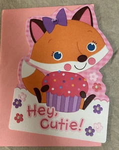 Happy Birthday Card w/ Envelope ~ Hey, Cutie! ~ Kid - Picture 1 of 2