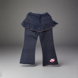 Sanrio Hello Kitty Girls Jeggings Size S 3/4 Leggings Jeans Ruffle Accents - Picture 1 of 7