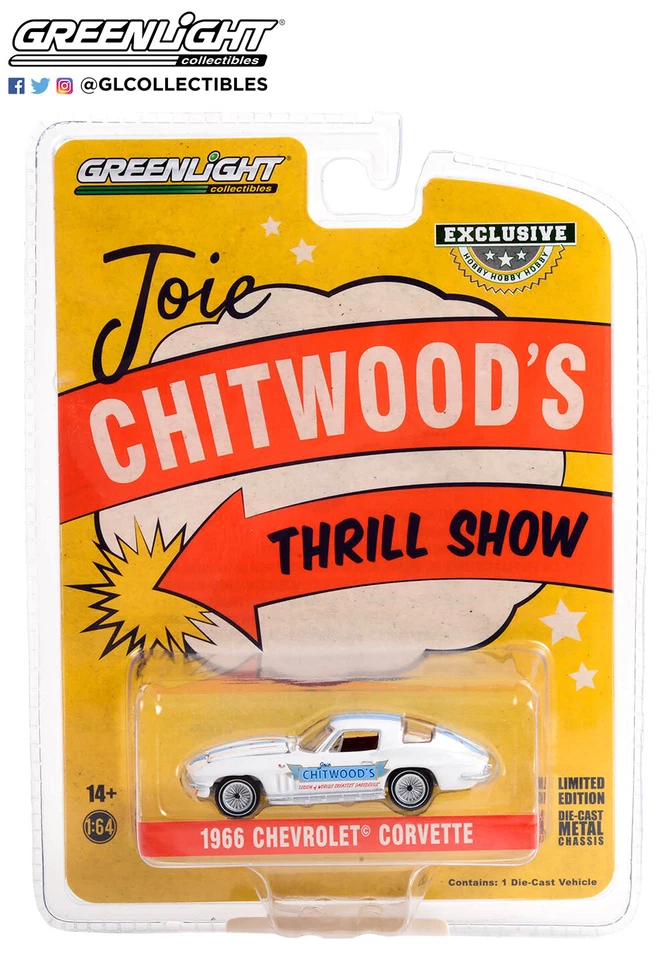 Greenlight Hobby Exclusive Joie Chitwood Thrill Show 1966 Chevy Corvette 30357 - Изображение 1 из 1