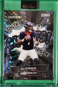 Comodín CJ Stroud/15 2023 etiqueta negra gris discoteca novato RC SSP cubierta - Imagen 1 de 2