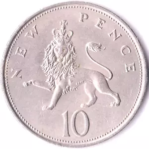Circulated Large 10 Ten Pence New Pence Coins 1968 - 1981 10p Royal Mint - Picture 1 of 2