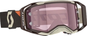 SCOTT PROSPECT 2.0 AMP MOTORCYCLE MX GOGGLES DEEP BROWN/BEIGE ROSE WORKS LENS - Picture 1 of 3