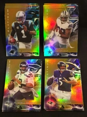2015 Topps Platinum Football Cards Gold Parallel Cards Singles You Pick - Image 1 of 2
