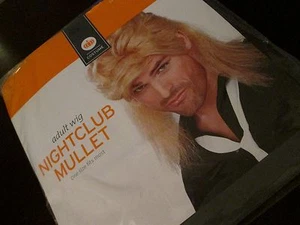 Adult NIGHTCLUB MULLET Blonde WIG NEW Costume FUNNY Disco Cool OS - Picture 1 of 1