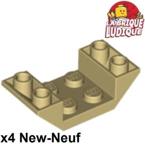 Lego 4x slope inverted pente inversée 45 4x2 double beige/tan 4871 NEUF - Imagen 1 de 1