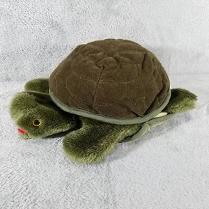 "Juguete de peluche Folkmanis marioneta de mano verde tortuga cuerpo completo 13" - Imagen 1 de 8