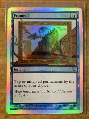 Magic The Gathering✨FRAMED! FOIL✨Unhinged NM/M Common INSTANT 2004 UNPLAYED - Image 1 of 2