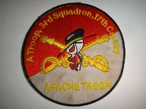 US A Troop 3rd Squadron 17th Cavalry Regiment APACHE TROOP Vietnam War Patch - Picture 1 of 3