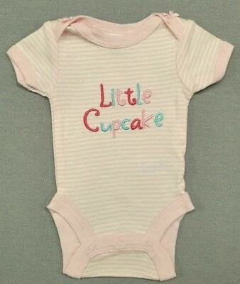 Baby Girl Clothes Nwot Babies R Us Preemie Pink Little Cupcake Bodysuit - Image 1 of 2