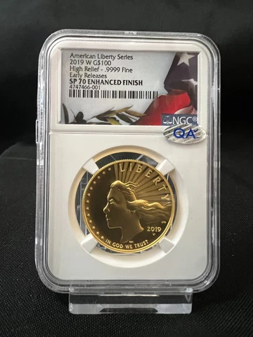 2019-W $100 1oz Gold American Liberty High Relief NGC SP70 Early Release & QA! Cover