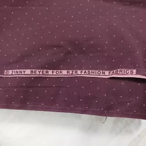 De Colección Jinny Beyer RJR Moda Tela Berenjena Púrpura con Puntos Rosa Estenopeicos 42"x1.5y - Imagen 1 de 4