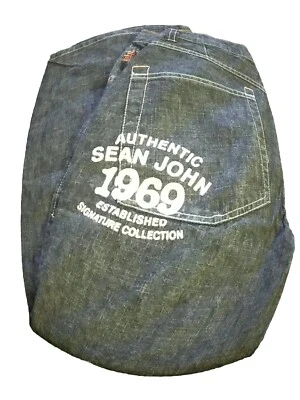 Jeans de mezclilla azul 100 % algodón Sean John para niños talla 12, parches, 5 bolsillos Foto 1 de 4