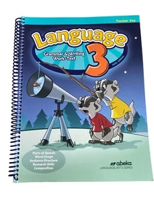 LANGUAGE 3 TEACHER GRAMMAR/WRITING WORKTEXT TEACHER KEY Book~Abeka~5th Ed.~NEW - Picture 1 of 1