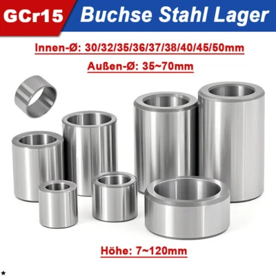 30-50mm Lager Stahl Buchsen Hülsenbuchsen Verschleißfest Für Mechanische Montage - Bild 1 von 4