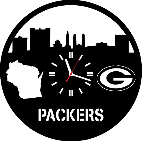 Wall clock nfl team green bay packers football gifts for him men women lover Cover