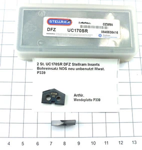 2 St. UC170SR DFZ Stellram Inserts Bohreinsatz NOS neu unbenutzt Mwst. P339 - Bild 1 von 2