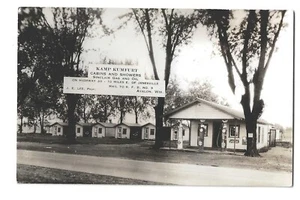 Kamp Kumfurt, Sinclair Gas & Oil, Avalon, Wisconsin RPPC - Picture 1 of 2