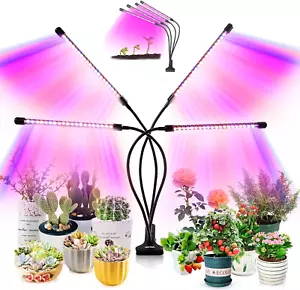 4 Heads LED Grow Light Plant Growing Lamp Light for Indoor Plants Full Spectrum - Picture 1 of 19
