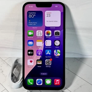 Apple iPhone 13 128 GB Midnight TracFone #H80 - Afbeelding 1 van 11