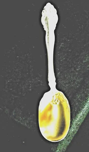 Antique Simeon/Rogers Co. Silverplate Sugar Spoon "Arcadia" Gold Wash 1914 -mono - Picture 1 of 3