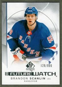 2024-25 Upper Deck SP Authentic Brandon Scanlin Future Watch #/999 Rangers RC SP - Bild 1 von 2