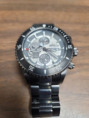 Cronógrafo automático suizo Invicta #27161 Reserve Marvel Punisher 47 mm edición limitada Foto 1 de 4
