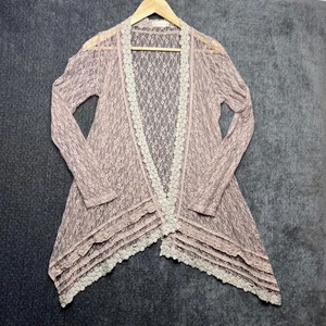 Altard State Spitzen Strickjacke Staubtuch Rosa Bohemian Romantisch Medium M - Bild 1 von 5