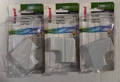 (3 PK) LEGRAND WIREMOLD CODO PLANO CORDMATE II - C56 NUEVO ENVÍO GRATUITO Foto 1 de 3