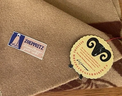 2 Zoeppritz Decken Neu OVP Braun Beige 150 x 200 Wolle Kamelhaar - Bild 1 von 3