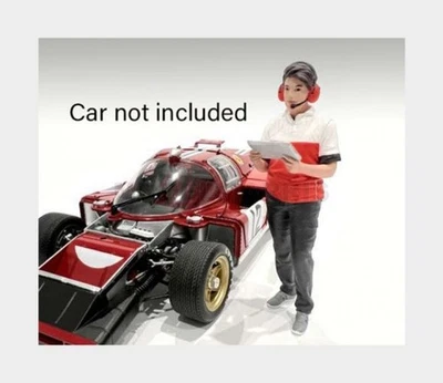 AMERICAN DIORAMA 25003 FIGURES - MAN RACE CREW III - BLACK RED WHITE - 1/24 - Immagine 1 di 2