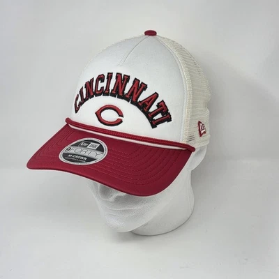 New Era 9FORTY MLB Cincinnati Reds A-Frame Snapback Trucker Hat Cap M-Crown Red - Image 1 of 4