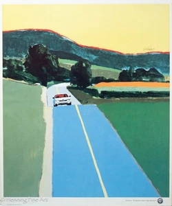 Hermoso Póster Publicitario Gráfico Raro Alfa Romeo por Robert Cunningham Fine - Imagen 1 de 8
