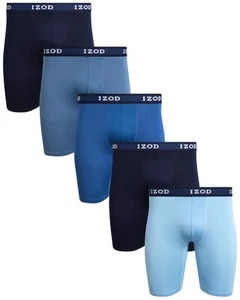 Mens Boxer Briefs - 5 Pack Performance Long Leg Mens Underwear with Mesh Cont... - Picture 1 of 7