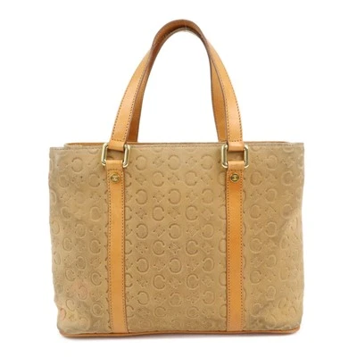 Auténtico Bolso de Mano CELINE C Macadam Cuero Gamuza Marrón Dorado HDW Usado Envío Envío Gratis Foto 1 de 4