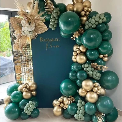 Dark Green Balloon Arch Kit,126Pcs Green Gold Balloon Arch Garland Kit with Sage - image 1 of 4