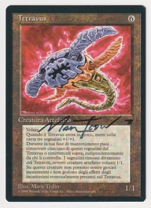 Miscut Signed Italian Tetravus NM Renaissance Artist Mark Tedin 1995 MTG Magic! - Picture 1 of 2