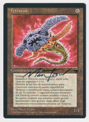 Miscut Signed Italian Tetravus NM Renaissance Artist Mark Tedin 1995 MTG Magic! - Image 1 of 2